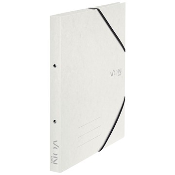 VON 30120001 - Leitz Ringbuch A4 mit 2 Ringen und elastischen Eckbändern, Karton, weiß