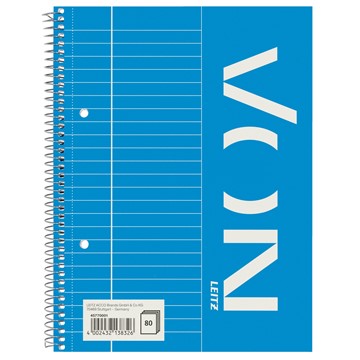 VON 45770001 - Leitz Collegeblock A5 liniert, 80 Blatt, blau