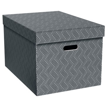 VON 61420085 - Leitz Aufbewahrungsbox Groß, 46 L, 3er-Pack, grau