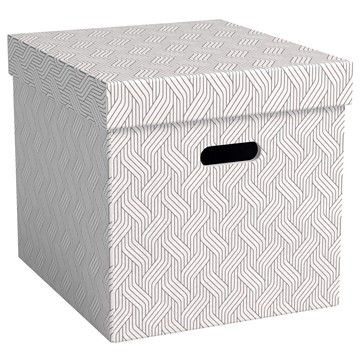 VON 61430001 - Leitz Aufbewahrungsbox Cube, 29 L, 3er-Pack, weiß