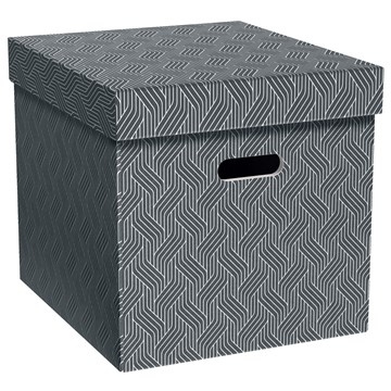 VON 61430085 - Leitz Aufbewahrungsbox Cube, 29 L, 3er-Pack, grau