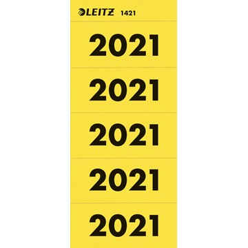 Leitz 14210015 - Inhaltsschildchen 2021, Gelb