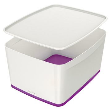Leitz 52161062 - MyBox® Aufbewahrungsbox Mittel mit Deckel, Violett