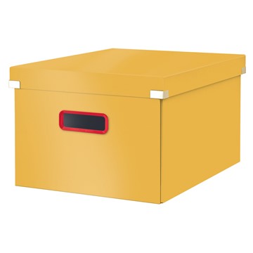 Leitz 53480019 - Click & Store Cosy Aufbewahrungs- und Transportbox Mittel (Für A4), Warmes Gelb