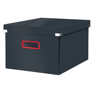 Leitz 53480089 - Click & Store Cosy Aufbewahrungs- und Transportbox Mittel (Für A4), Samtgrau