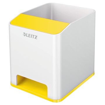 Leitz 53631016 - WOW Sound Stifteköcher Duo Colour, Gelb