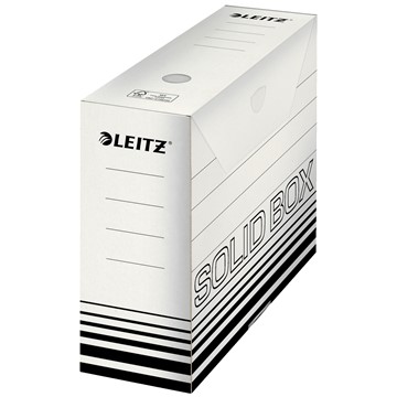 Leitz 61280001 - Solid Box Archiv-Schachtel 100 mm, Weiß