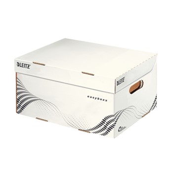 Leitz 61350000 - easyboxx Aufbewahrungs- und Transport-Schachtel mit Deckel, Größe S, Weiß, 15 Stück