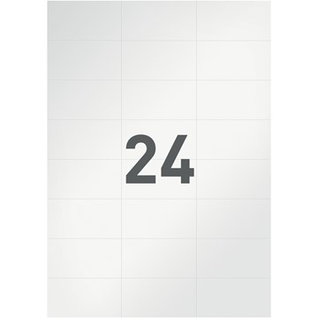 Leitz 61800001 - PC-beschriftbare Universal Etiketten auf A4 Bogen, permanent haftend, 70 x 37 mm