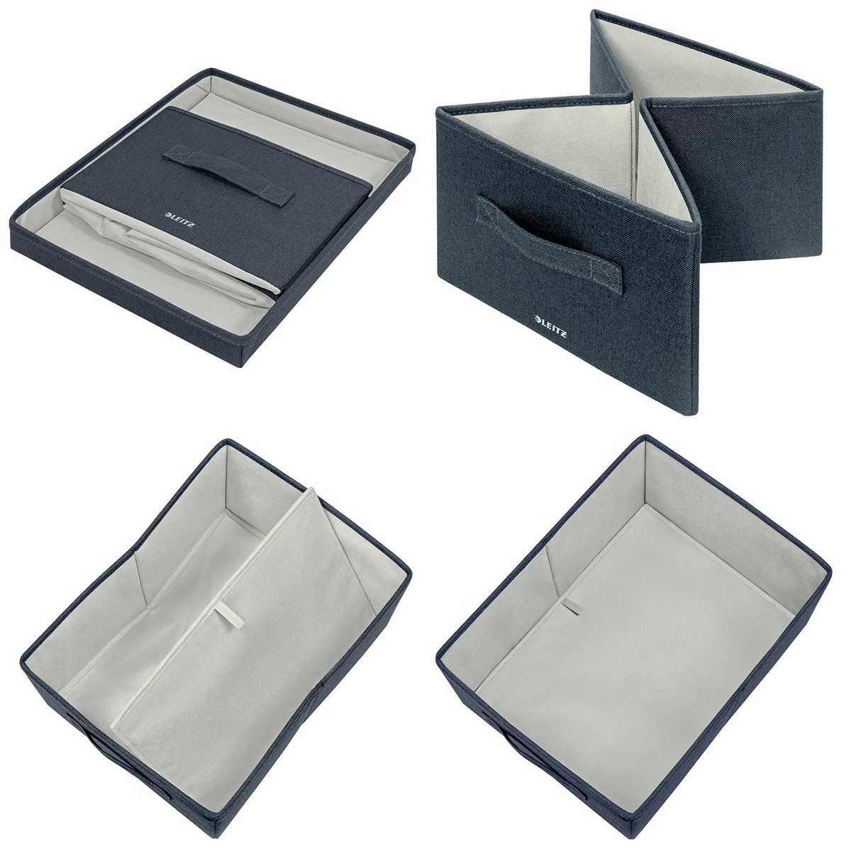 LEITZ Fabric Aufbewahrungsbox mit Deckel 6146, klein, 2er Pack