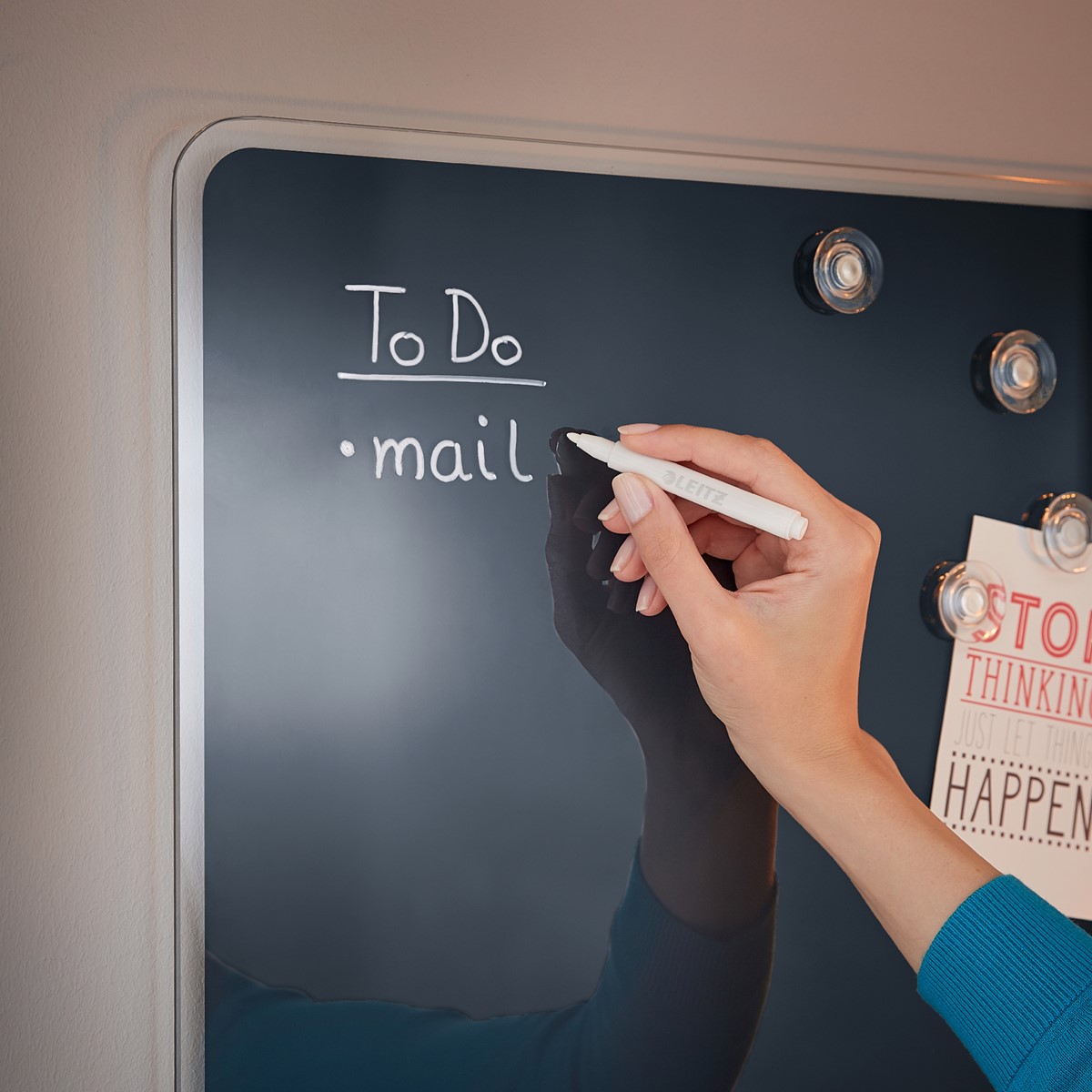 Leitz Cosy Whiteboard aus Glas, 40 x 60 cm, Grau (70420089)