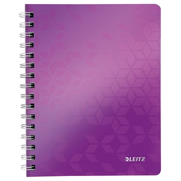 Leitz 46410062 - WOW Collegeblock, A5, Kariert, Violett Metallic