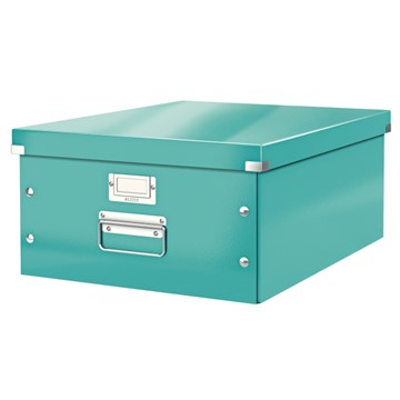 Leitz 60450051 - Click & Store Aufbewahrungs- und Transportbox Groß (Für A3), Eisblau