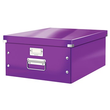 Leitz 60450062 - Click & Store Aufbewahrungs- und Transportbox Groß (Für A3), Violett