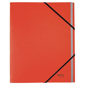 Leitz 39150025 - Recycle Ordnungsmappe, klimaneutral, A4, 12 Fächer, Rot