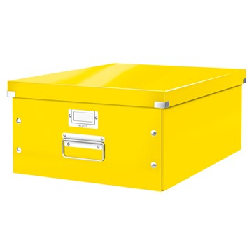Leitz 60450016 - Click & Store Aufbewahrungs- und Transportbox Groß (Für A3), Gelb